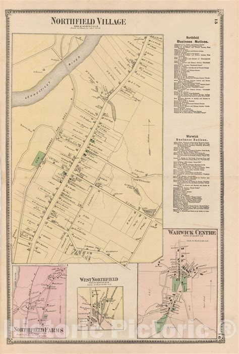 Historic Map : Atlas of Franklin Co. Massachusetts, Northfield & Warwi ...