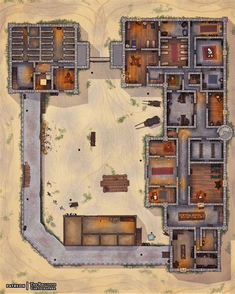 City Watch Barracks - Building Map - Urban Adventures | The Reclusive Cartographer | Building ...