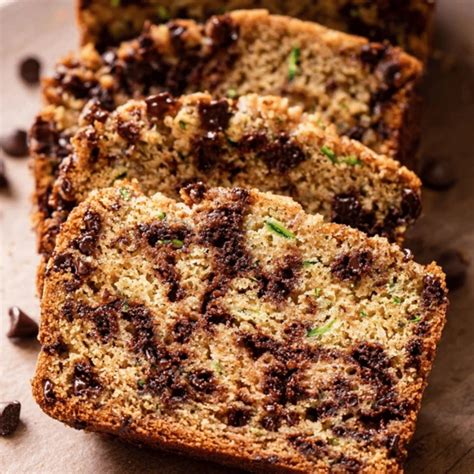 Chocolate Chip Zucchini Bread - Moist & Easy Recipe (1 Loaf) - Yummy Temple