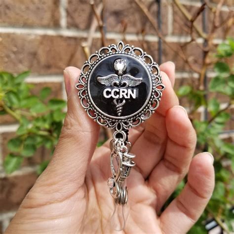 Critical Care Registered Nurse Badge Reel CCRN Badge Reel Holder Clip ...