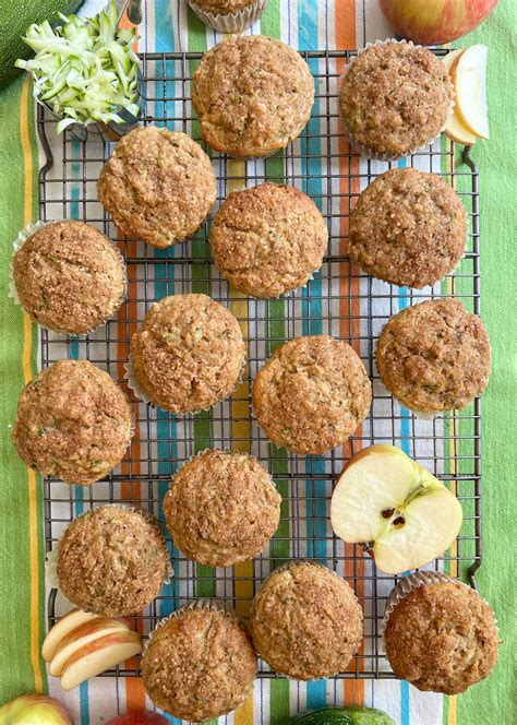 Healthy Apple Zucchini Muffins - Happy Kids Kitchen by Heather Wish Staller