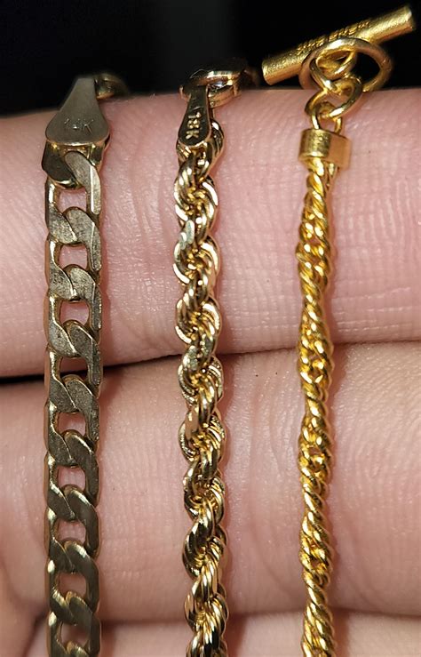 Difference between 14k 18k and 24k 🤤 : r/Gold