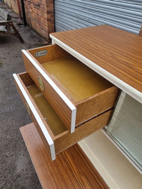 Mid-Century Kitchen Cabinet by 'Fortress', Drop-Front Retro Kitchen ...