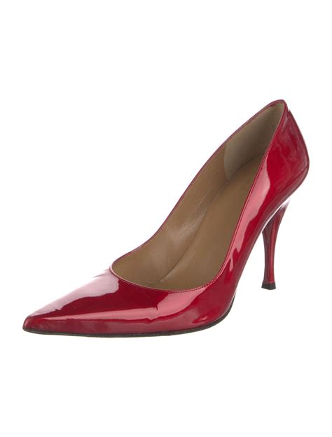 Stuart Weitzman Patent Leather Pumps - Red Pumps, Shoes - WSU32028 ...