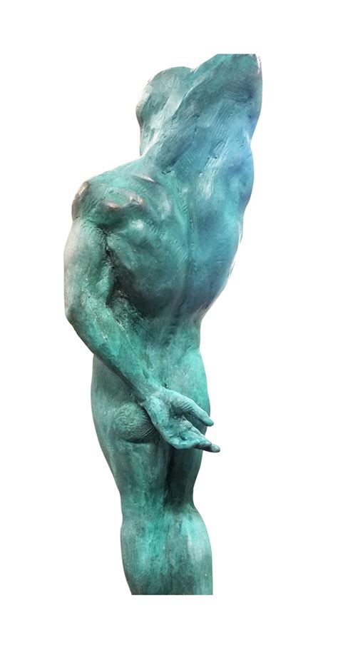 After Michelangelo's 'non-finito' Series Classical Nude Bronze, Green Patina For Sale at 1stDibs ...