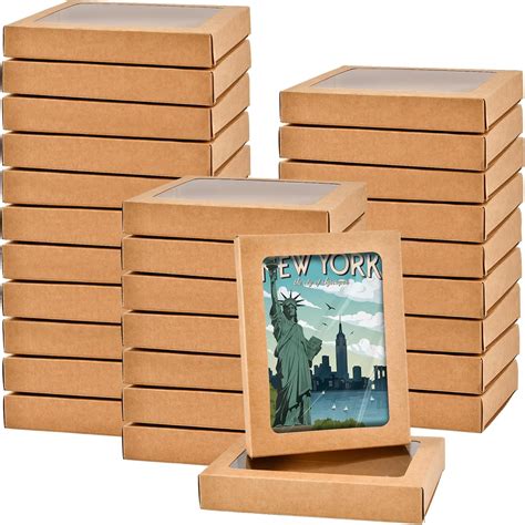 Amazon.com: Aemygo 50 Pcs Greeting Card Storage Box, 4.5 x 6 Inch Kraft ...