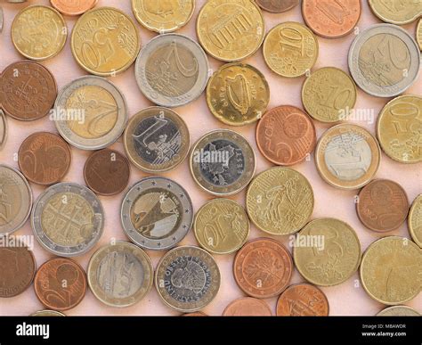 Euro coins money (EUR), currency of European Union useful as a background Stock Photo - Alamy
