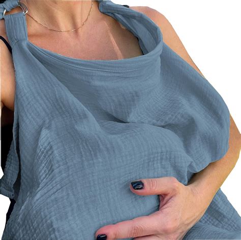 Amazon.com : Muslin Nursing Cover for Baby Breastfeeding, Breathable ...