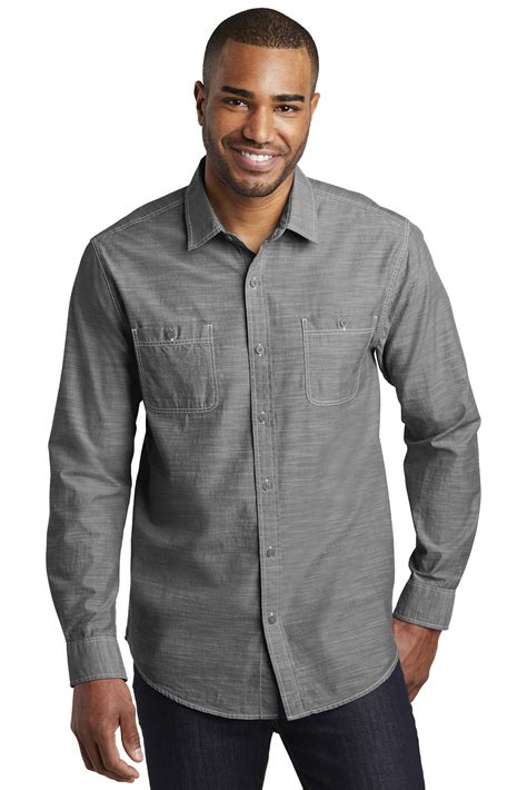 Port Authority W380 - Men's Slub Chambray Shirt $29.77 - Woven/Dress Shirts
