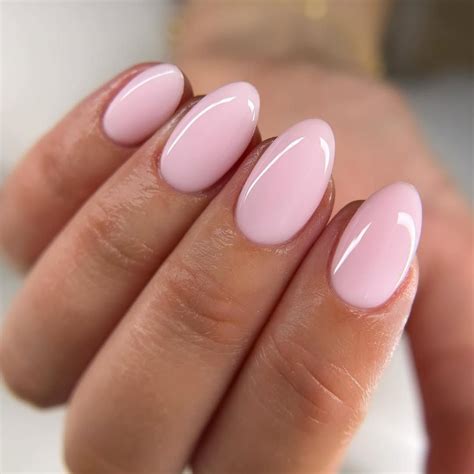 Classic Baby Pink Oval in 2025 | Pink nails, Gel nails, Nail designs