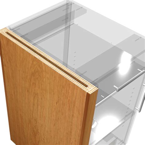 Finished End Panel - SLAB WIDE STILE ADJUSTABLE WIDTH - base cabinets