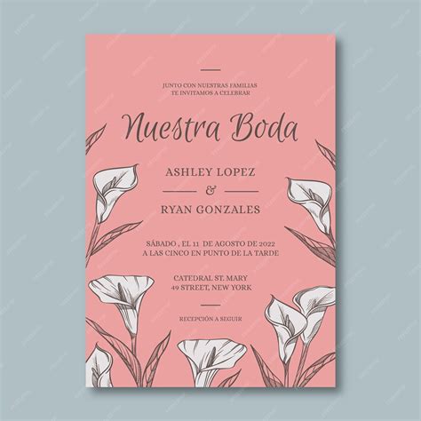 Free Vector | Creative spanish wedding invitation