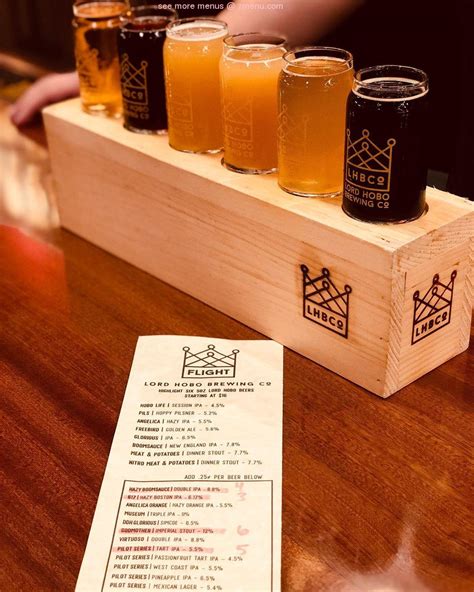 Online Menu of Lord Hobo Seaport Restaurant, Boston, Massachusetts ...