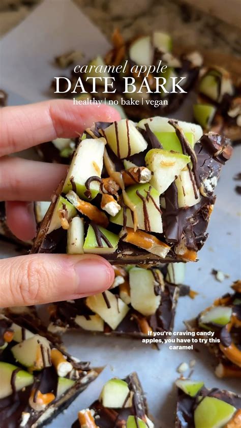 Megan Murphy | Caramel Apple Date Bark 🍏 like candy apples but healthier and in bark form (less ...
