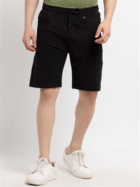 Buy Status Quo Men Black Cotton Shorts - Shorts for Men 17751808 | Myntra