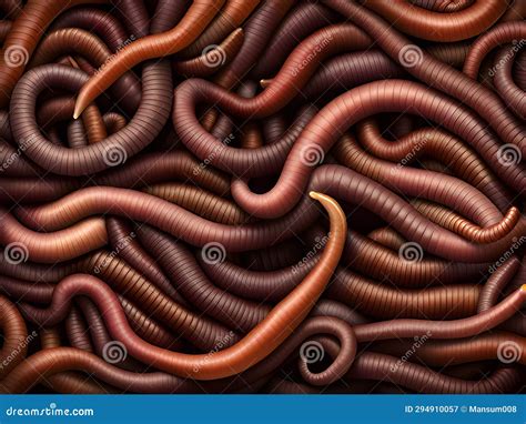 Close Up Earthworm Texture Background Stock Illustration - Illustration ...