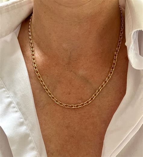 Vintage Heavy Solid 9ct Gold 20 Inch Chain, 9ct Yellow Gold Chain,50 ...