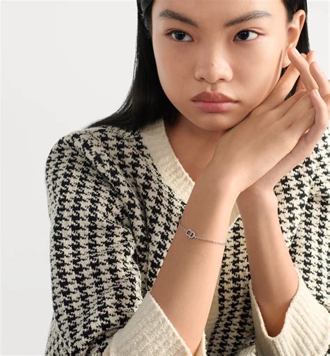 Bracciale Clair D Lune Metallo color argento e cristalli bianchi | DIOR