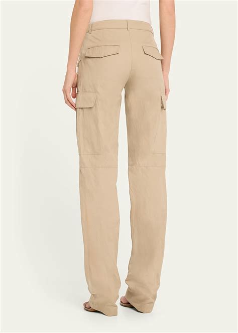 Michael Kors Collection Crushed Cotton Gabardine Slim Cargo Trousers ...
