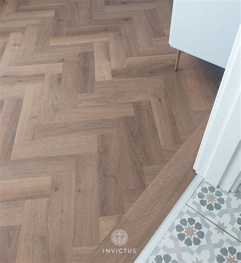 Herringbone Parquet Flooring | Invictus Highland Oak Chocolate LVT ...