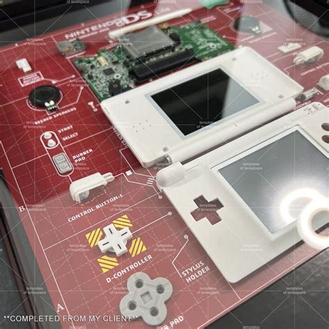 Download DS Lite Teardown Template, Square Framed, Disassembly Game ...