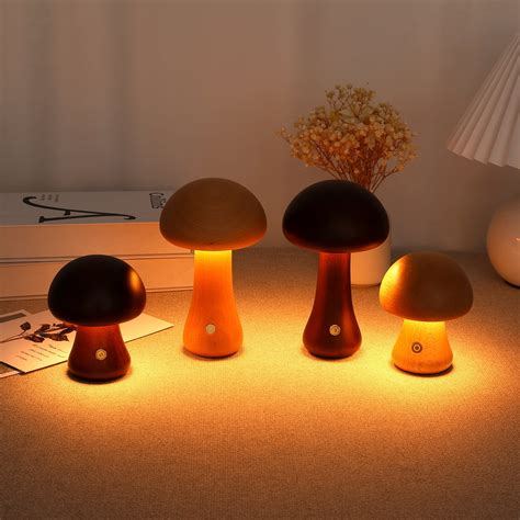 Gpoty Mushroom Lamp LED Night Light,Mushroom Table Night Light 600mAh ...