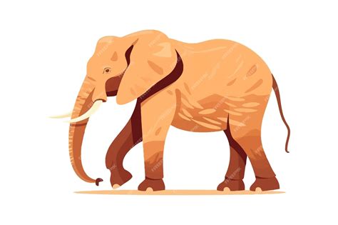 Premium Vector | Wild elephant big heavy african animal vector cartoon flat elements isolated on ...