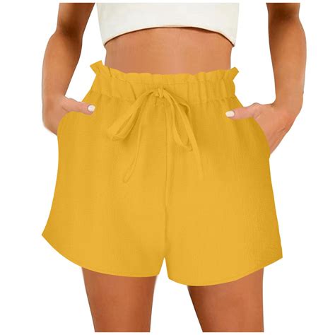 Mustard Yellow Pants for Women Summer Fall Loose Fit Brunch Straight ...
