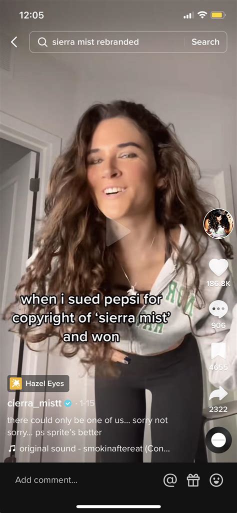 Cierra_mist saying Pepsi changed the name of Sierra Mist cause of her 💀💀 she also uploaded a ...
