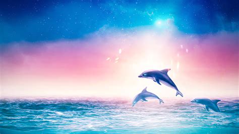 Dolphins Digital Art 4k Wallpaper,HD Artist Wallpapers,4k Wallpapers ...