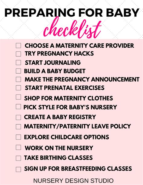 10 MUST HAVE NEWBORN CHECKLISTS TO PREPARE FOR A NEWBORN - Nursery Design Studio