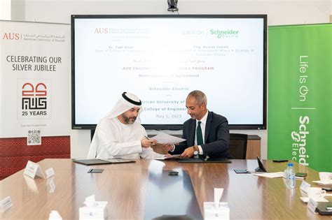 Schneider Electric joins AUS Engineering Al Nukhba Program - Executive ...