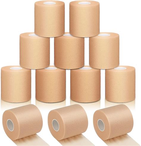 12 Pieces Foam Underwrap Tape Sports Pre-wrap Athletic Tape Foam Pre ...