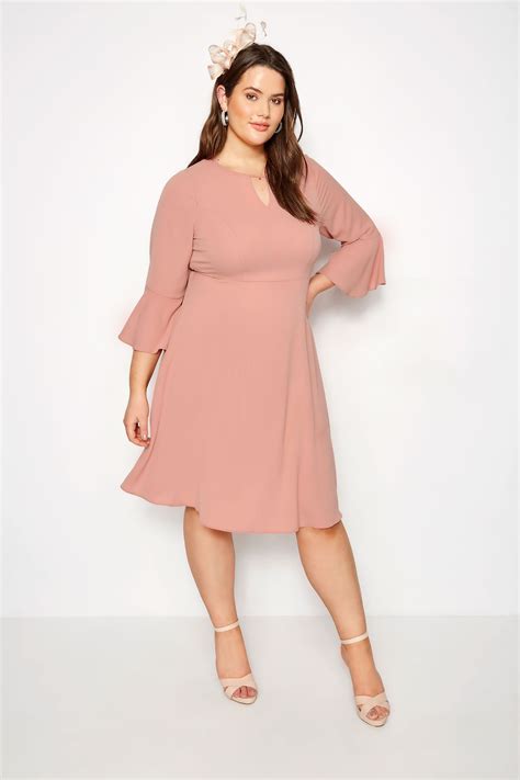 Plus Size Skater Dresses | Yours Clothing | Pink plus size dresses ...
