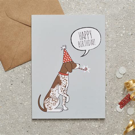 German Shorthaired Pointer Birthday Card By Sweet William Designs