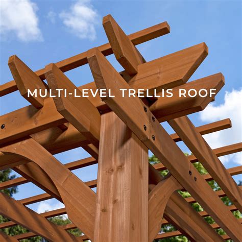 10' x 10' Wooden Pergola For Patios | Backyard Discovery