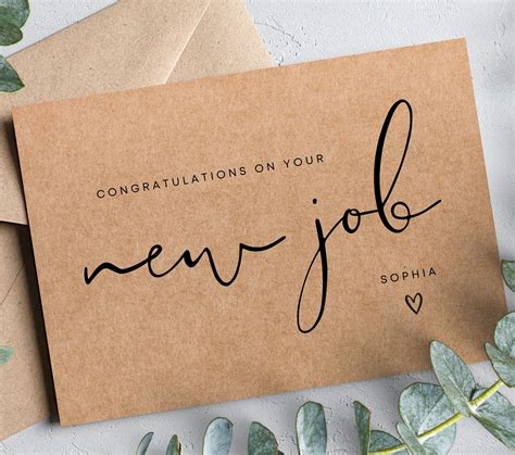 Personalised Congratulations on Your New Job Card New Job - Etsy UK