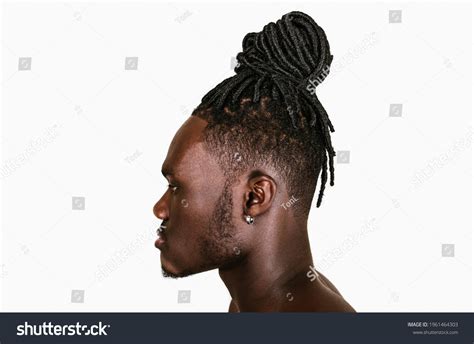 Young Man In Side Profile With Rasta Hairstyle And Ear Young Man In