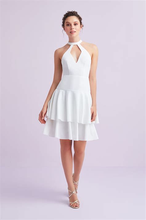 Halter Dress In White at Nancy Hickman blog