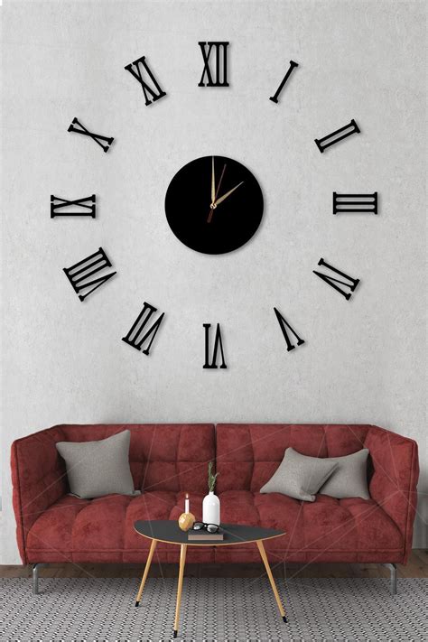 Large Wooden Roman Digit Wall Clock Art1130 – Vicedeal