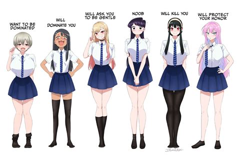 yor briar, kitagawa marin, komi shouko, nagatoro hayase, uzaki hana ...