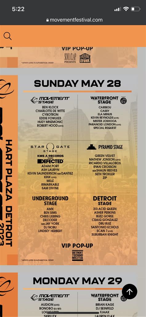 Movement Detroit Saturday and Sunday must sees? : r/aves