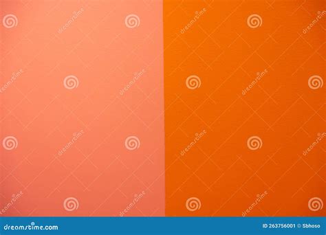 Equally Vertically Divided Smooth Solid Salmon and Spanish Orange ...