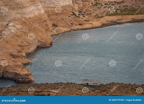Aerial View of Lake Powell by Rock Formation Stock Photo - Image of ...