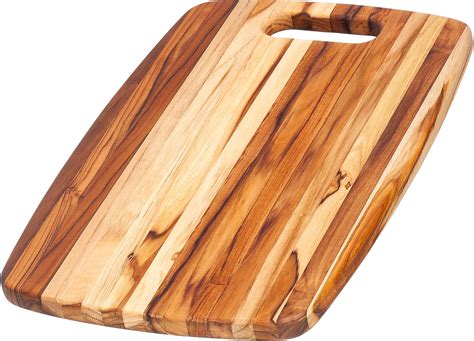 Amazon.com: Serving Board With Rounded Edges - Square Teak Cutting ...