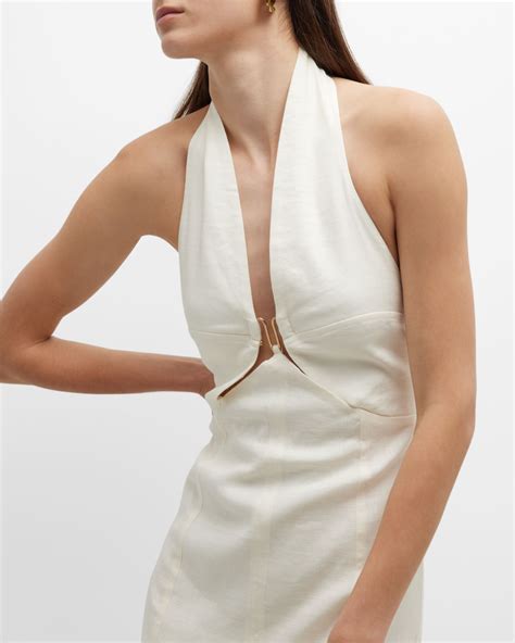 Cult Gaia Rumi Cutout Halter Mini Dress | Neiman Marcus