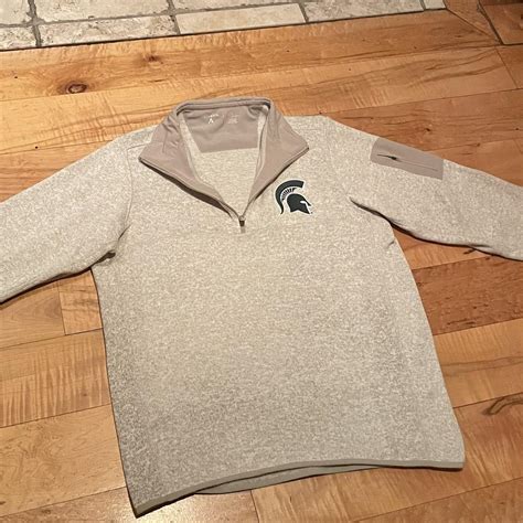 Vintage Michigan state Sweater Spartans quarter... - Depop
