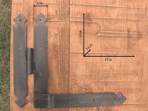 Rustic Iron Barn Door Hinges - Heavy Duty Gate Hinge Set of 3 (19.3") - Etsy