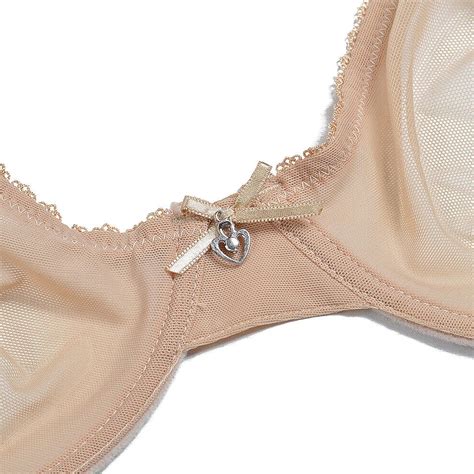 Buy Women's Sexy Sheer Bra See Through Mesh Lingerie Set Transparent ...