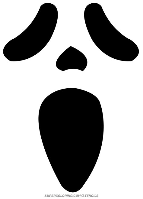 Enge Ghostface-stencil | Papercraft